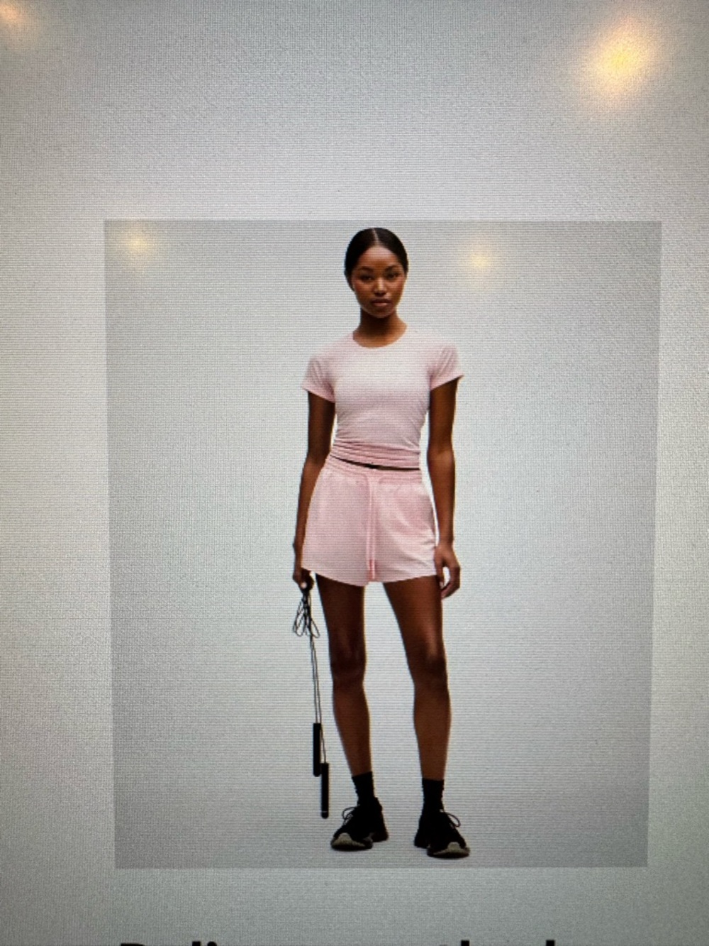 Court Rival High-Rise Short 3” Pink Organza/White Size 6 NWT